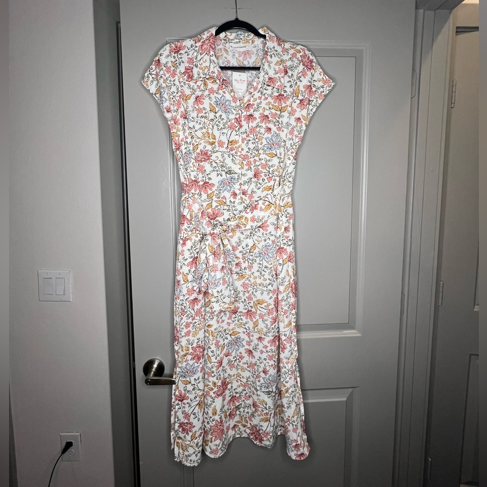 Lucky Brand-Ivory Floral Print Dress